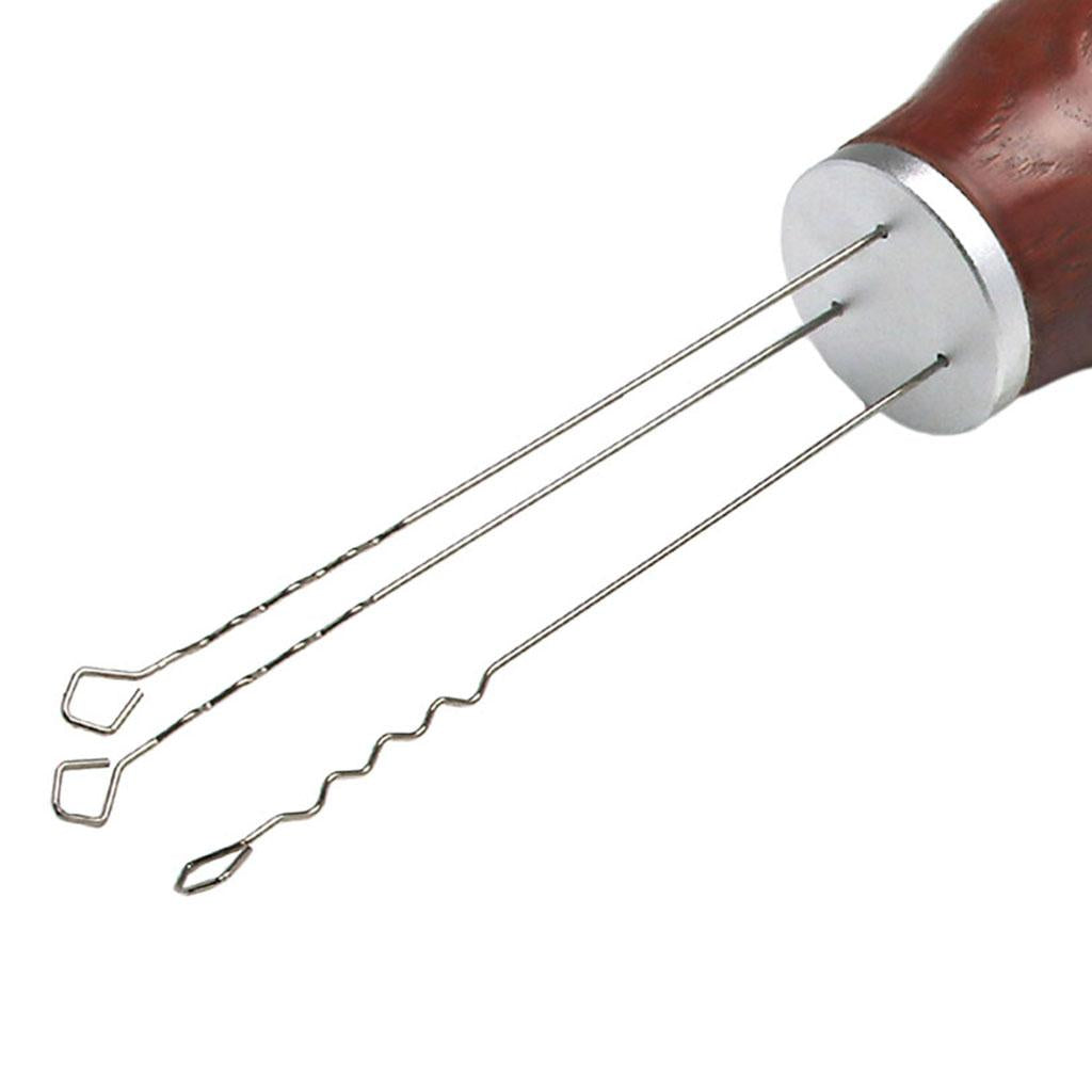 Espresso Coffee Stirrer Professional Powder Dispensing for Espresso Barista Redwood Silver