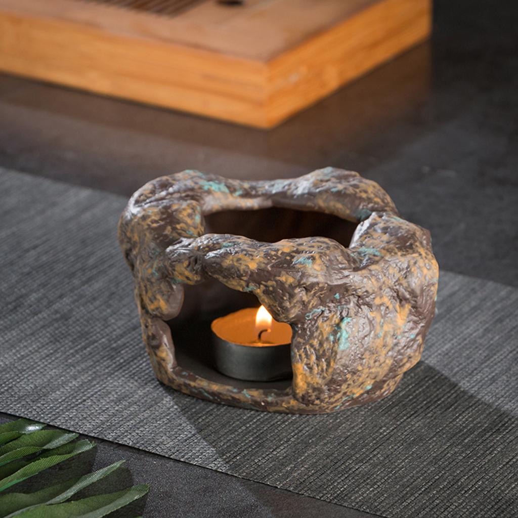Warmtea Base, Stoneware Candle Teaware Durable Heatproof for Household Home without cup