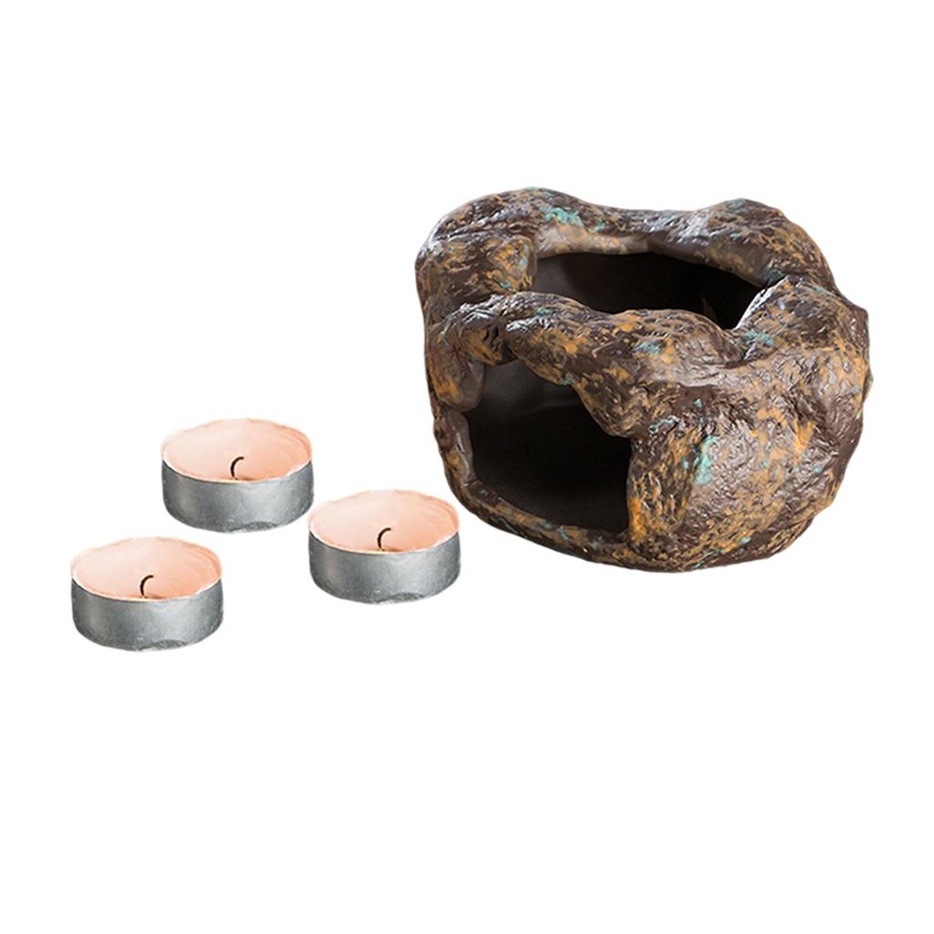 Warmtea Base, Stoneware Candle Teaware Durable Heatproof for Household Home without cup