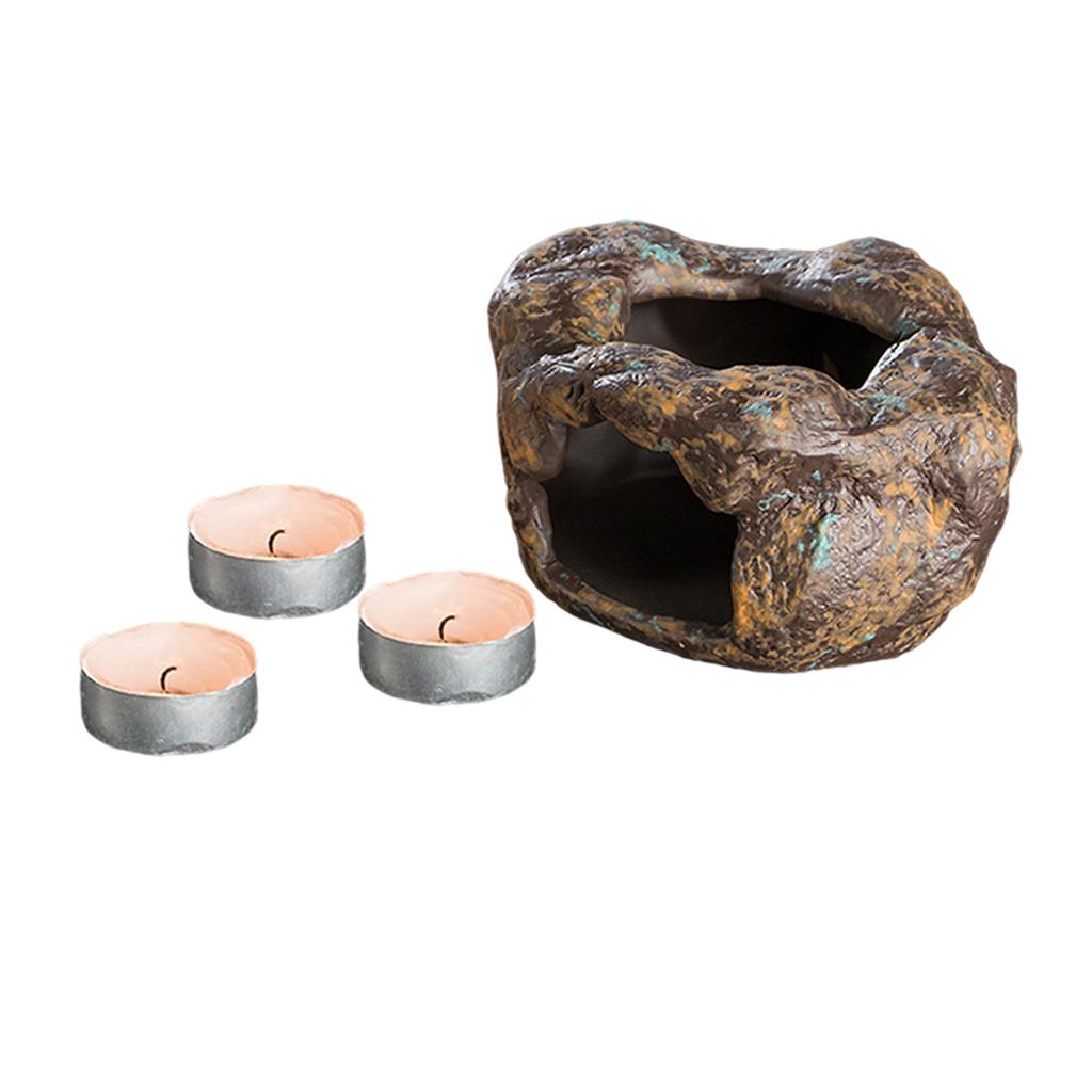 Warmtea Base, Stoneware Candle Teaware Durable Heatproof for Household Home without cup