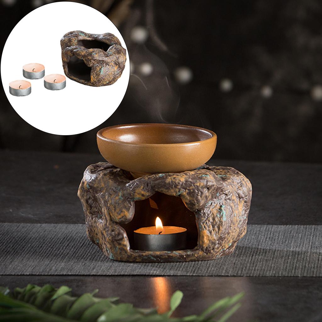 Warmtea Base, Stoneware Candle Teaware Durable Heatproof for Household Home without cup