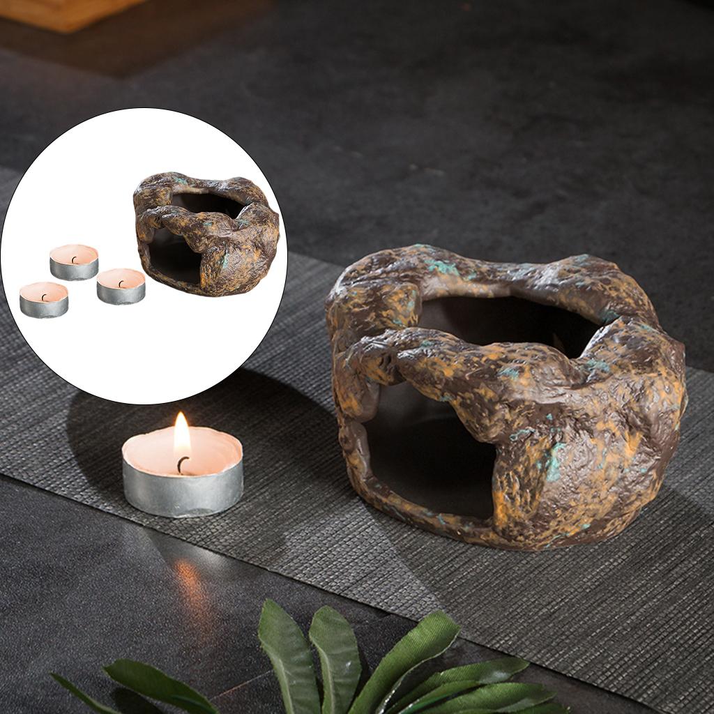 Warmtea Base, Stoneware Candle Teaware Durable Heatproof for Household Home without cup