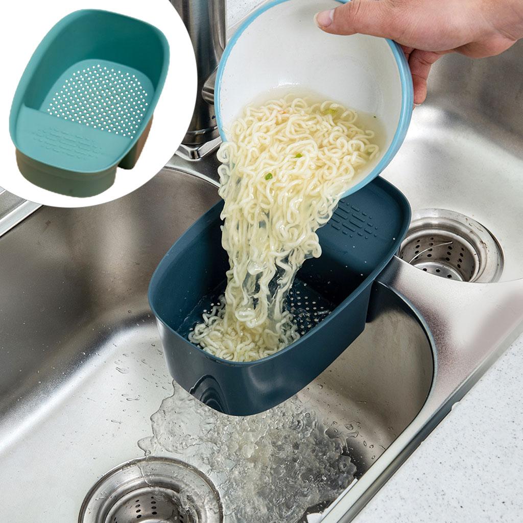 Kitchen Sink Strainer Basket Saddle-Shaped for Wash Vegetables Fruits Pasta Green