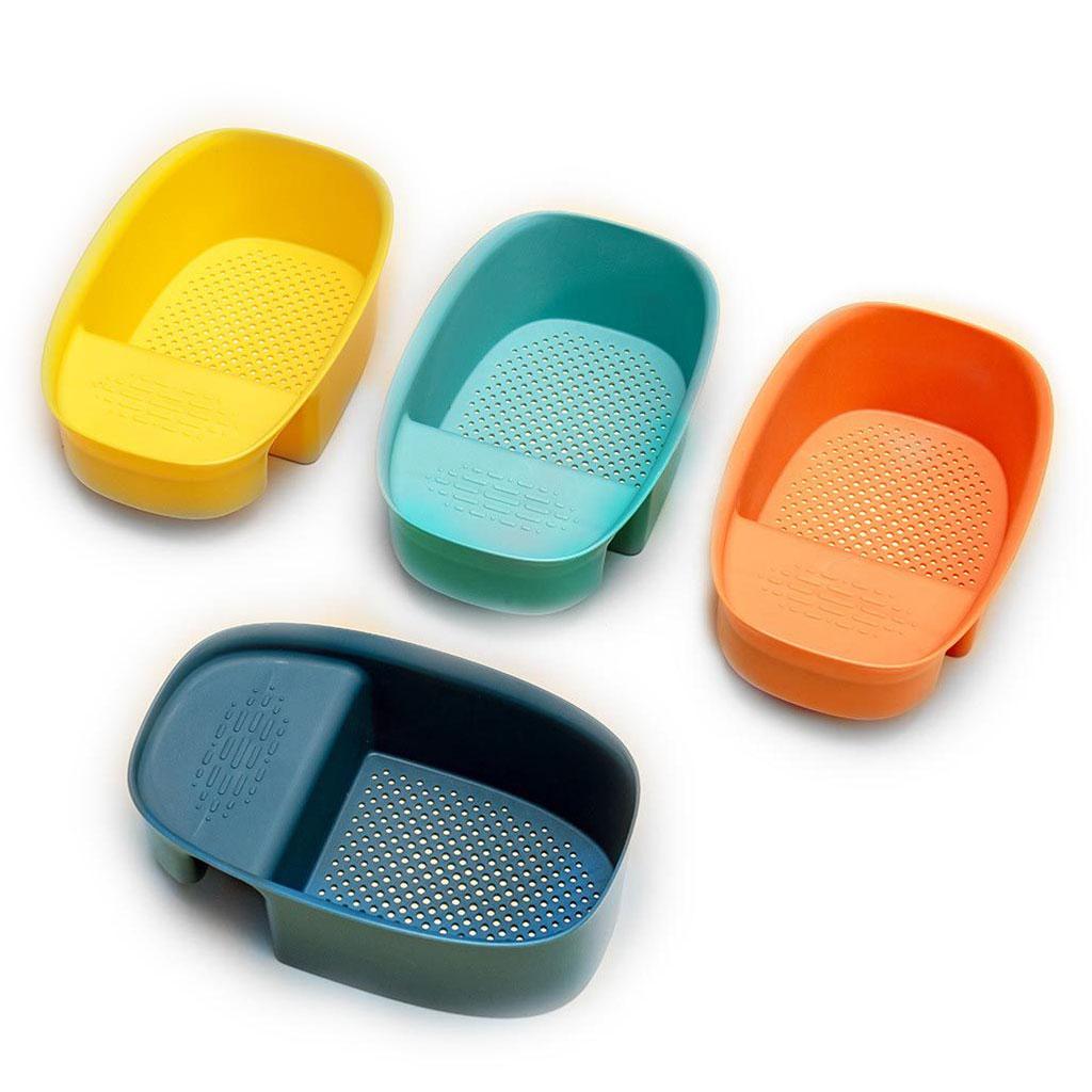 Kitchen Sink Strainer Basket Saddle-Shaped for Wash Vegetables Fruits Pasta Orange