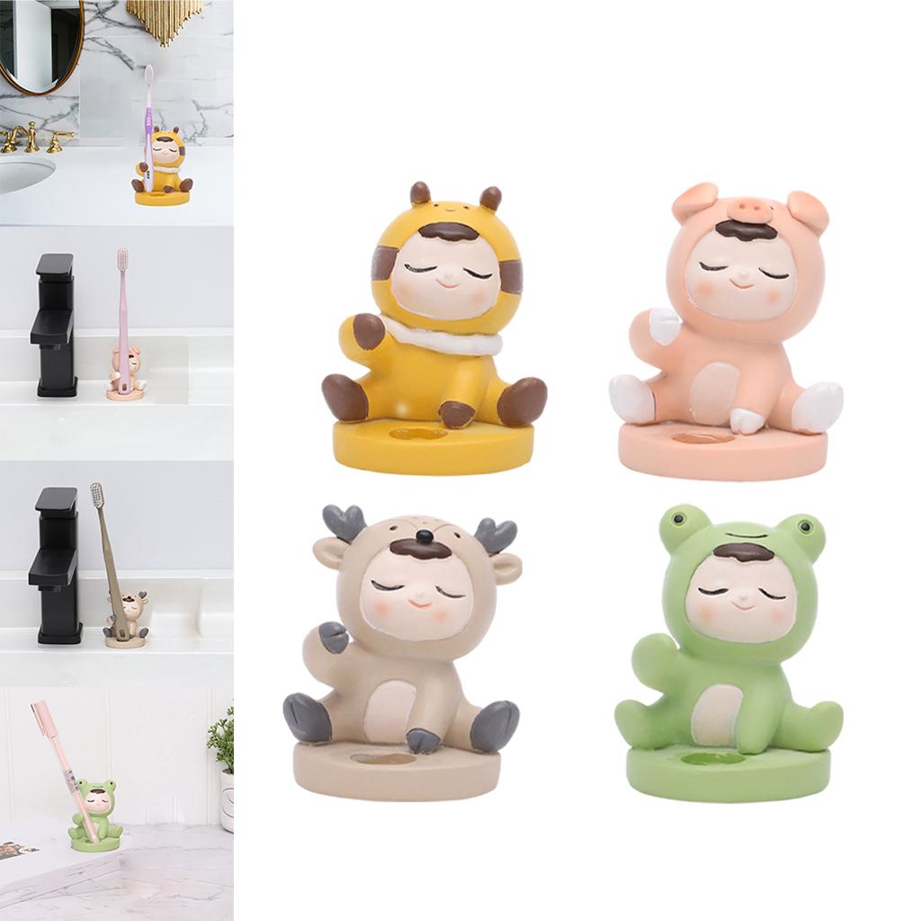 Cute Toothbrush Holder Stand Animal Shape Multi-Functional for Hotel Vanity Bee