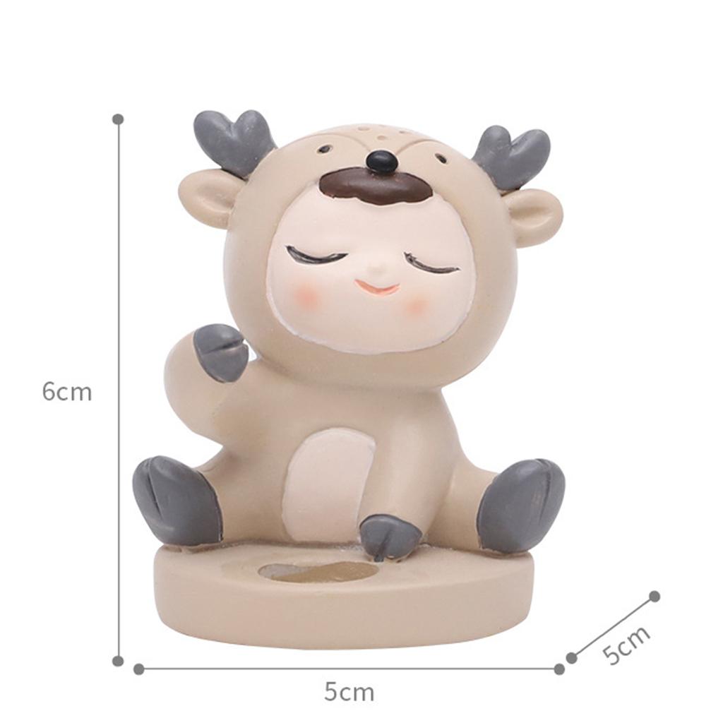 Cute Toothbrush Holder Stand Animal Shape Multi-Functional for Hotel Vanity Deer
