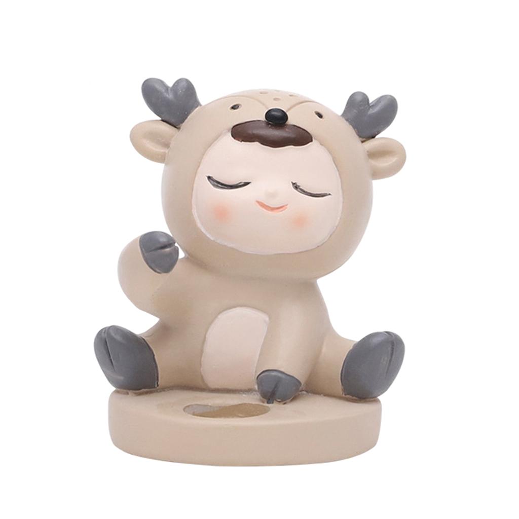 Cute Toothbrush Holder Stand Animal Shape Multi-Functional for Hotel Vanity Deer