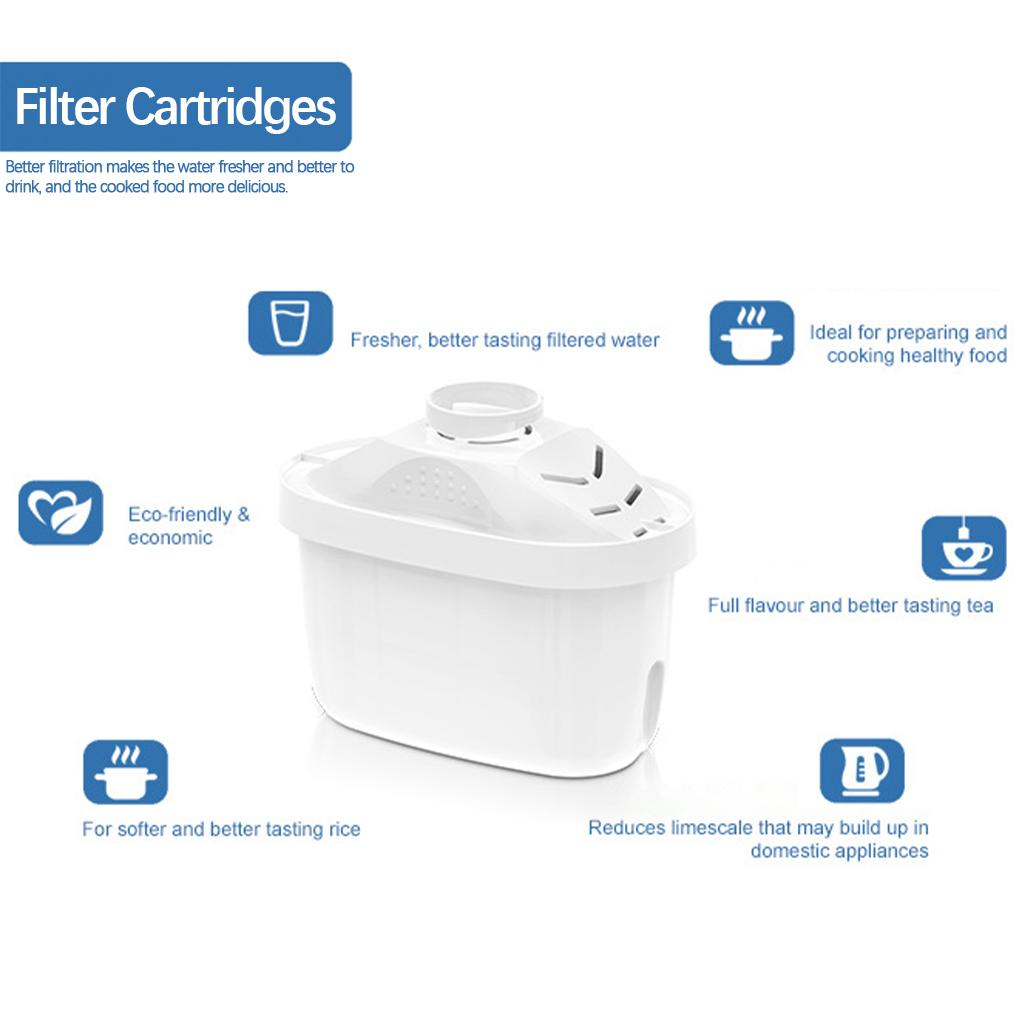 6Pcs Universal Water Filter Cartridges Replacement for Water Filter Pitcher