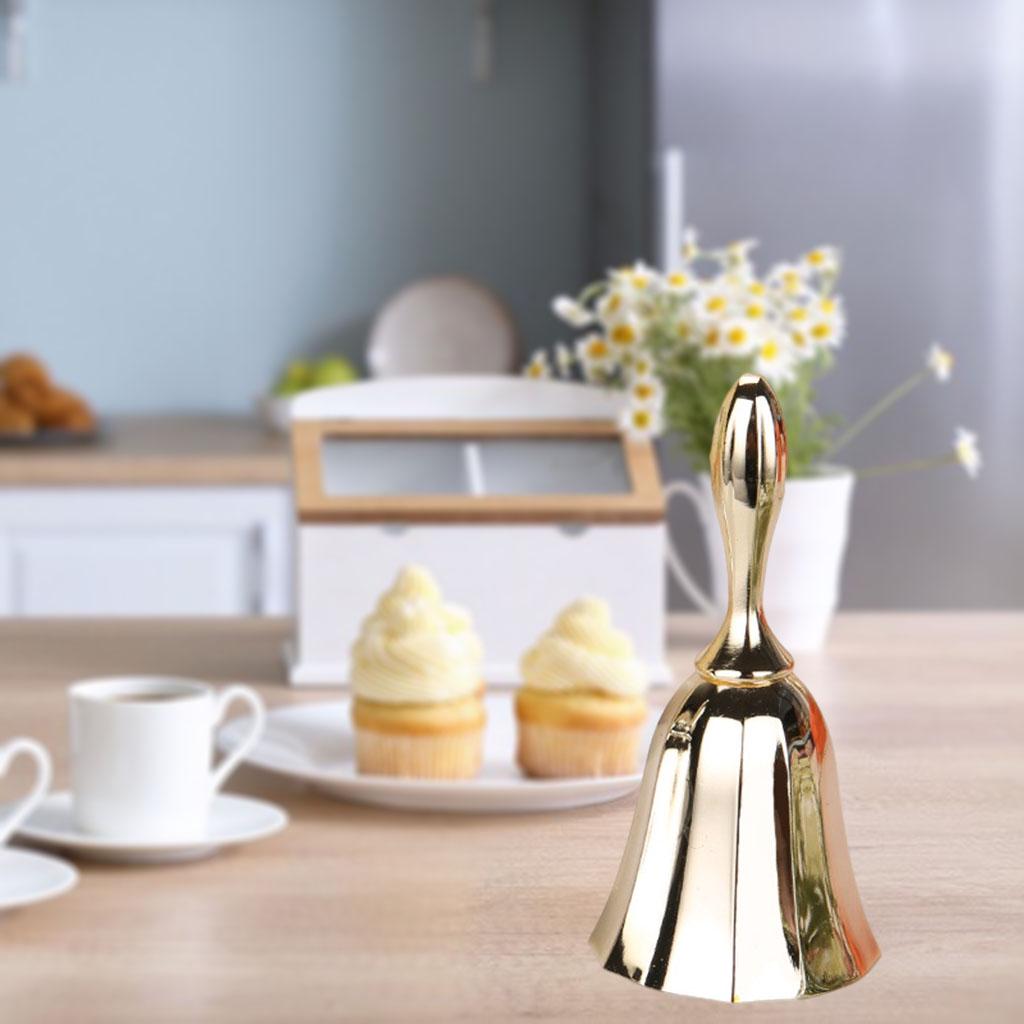 Desk Hand Bell Desk Bell Call Bells for Kitchen Restaurants  Golden