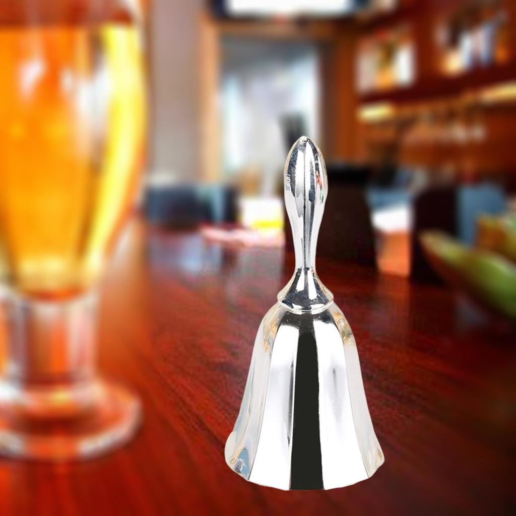Desk Hand Bell Desk Bell Call Bells for Kitchen Restaurants  Silver