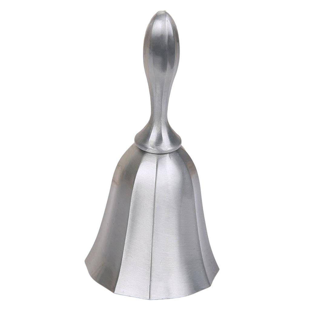 Desk Hand Bell Desk Bell Call Bells for Kitchen Restaurants  Silver 2