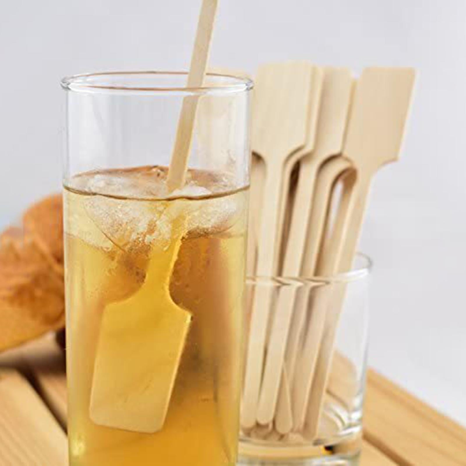 100Pcs Wood Coffee Stirring Rod Kitchen Supplies for Hotel Cafe Restaurant