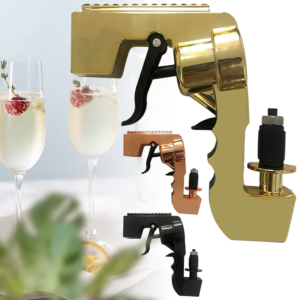 Champagne Gun Dispenser Adjustable Squirt Gun for Holiday Wedding golden
