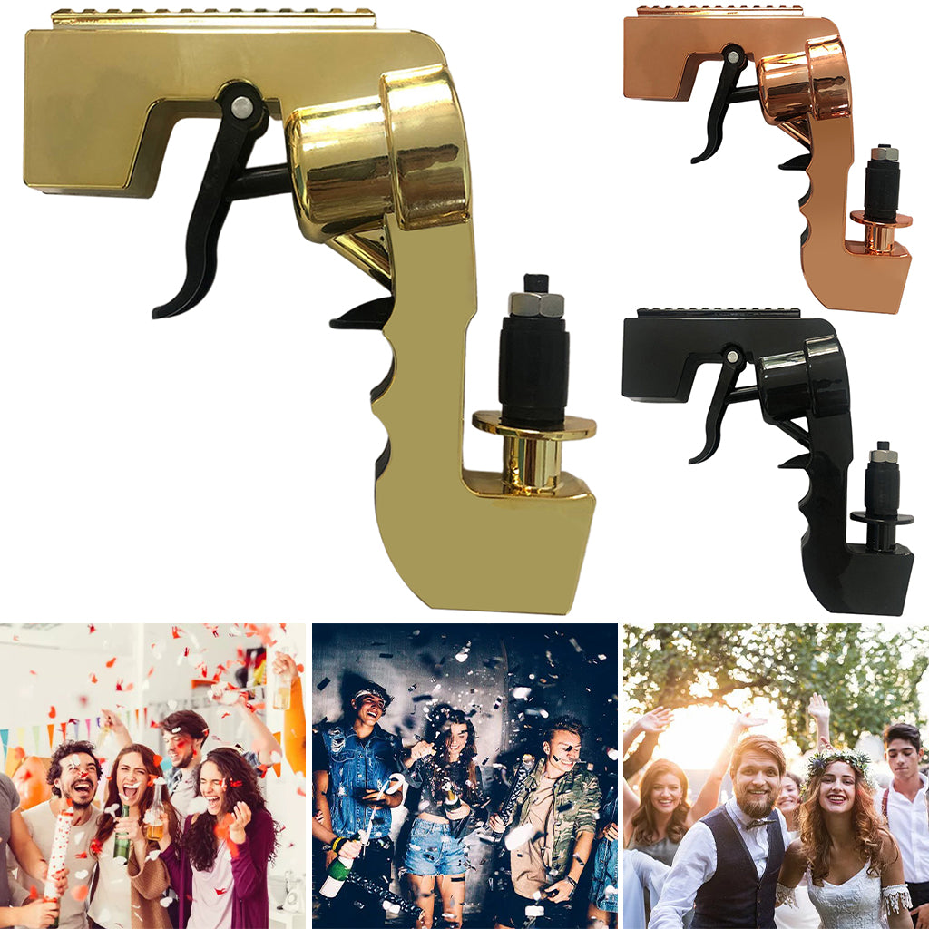 Champagne Gun Dispenser Adjustable Squirt Gun for Holiday Wedding golden