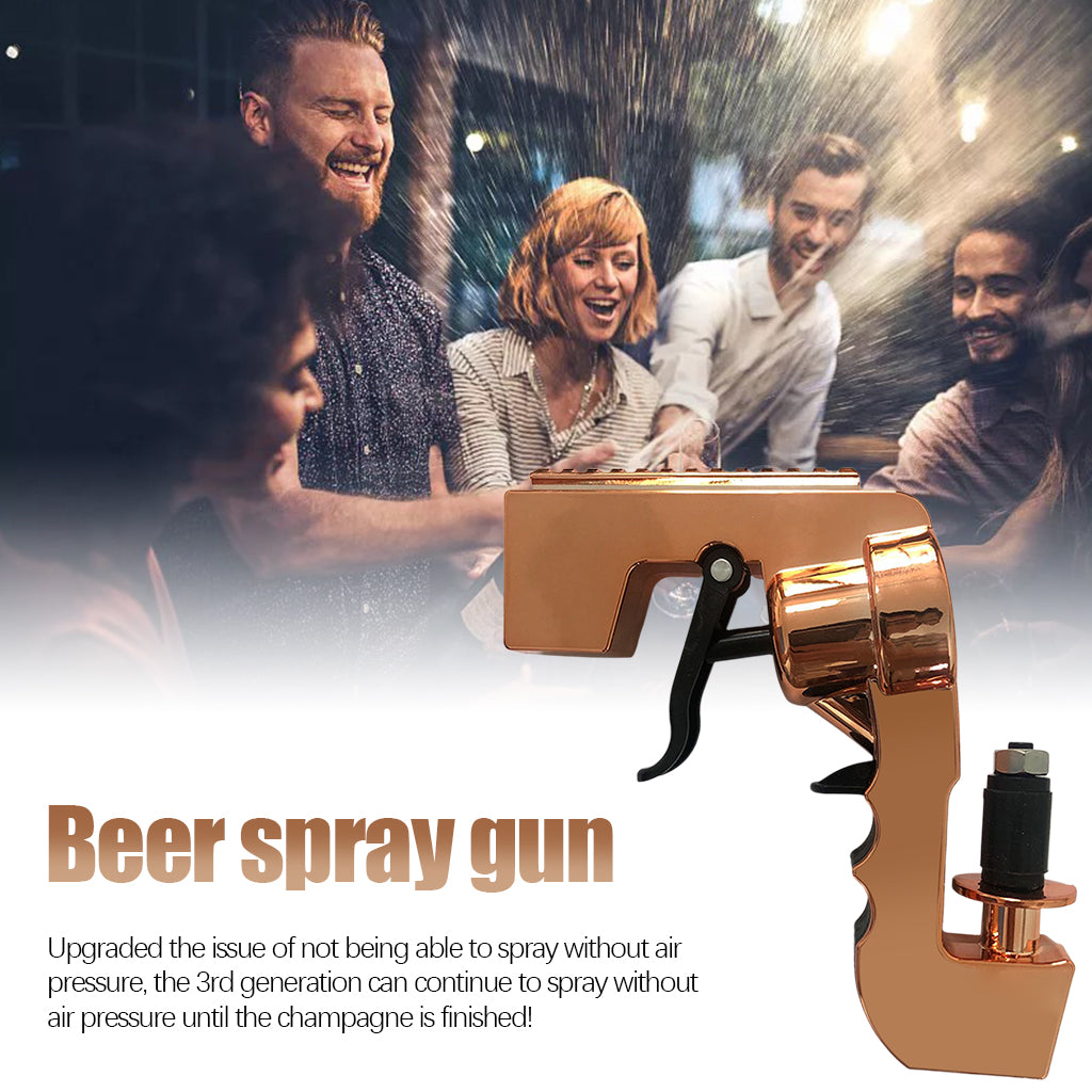 Champagne Gun Dispenser Adjustable Squirt Gun for Holiday Wedding rose pink