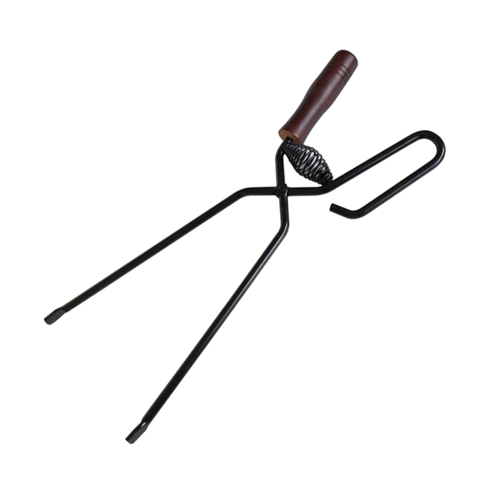 Multifunctional Scissors Tong Barbecue Clip with Wood Handle for Outdoor BBQ