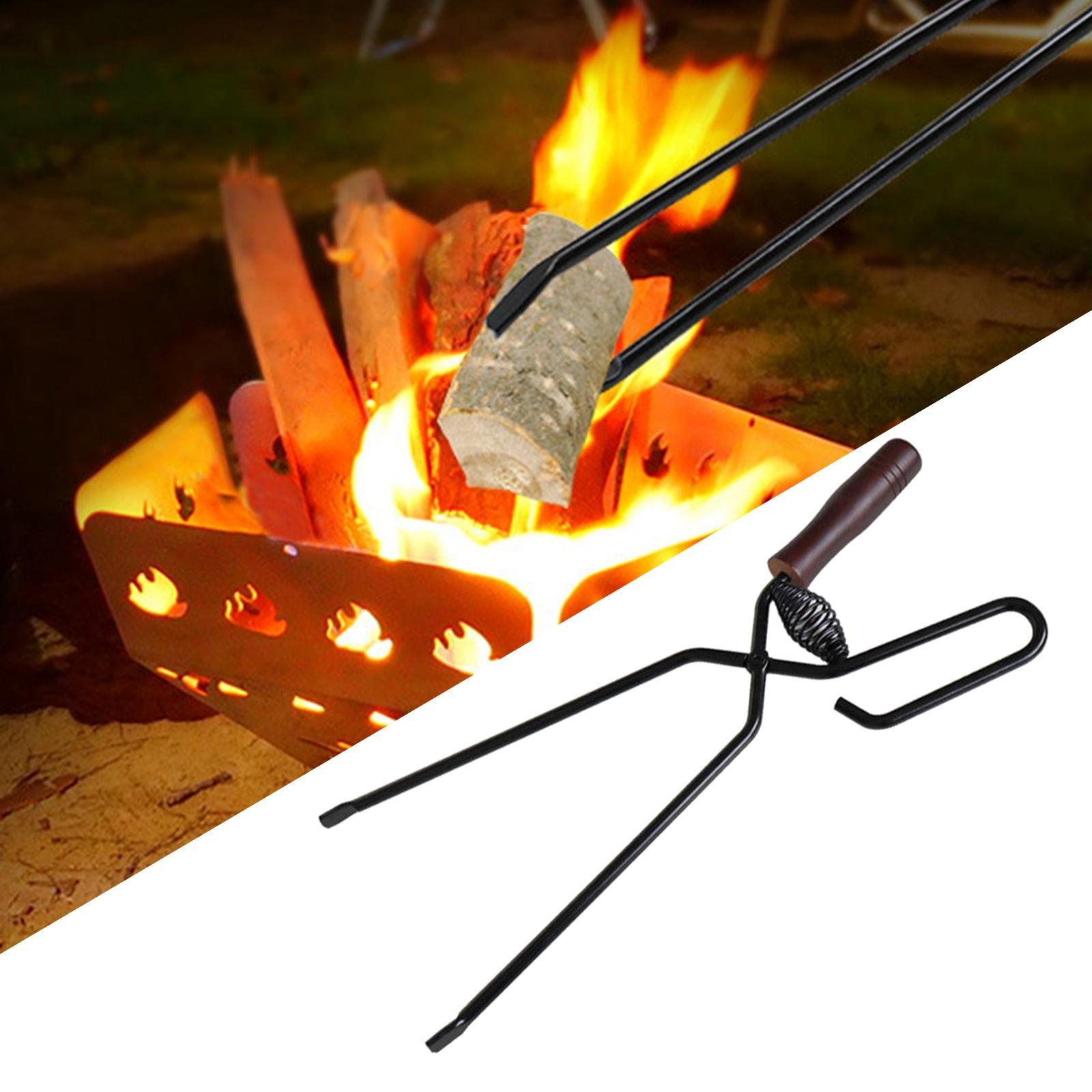 Multifunctional Scissors Tong Barbecue Clip with Wood Handle for Outdoor BBQ