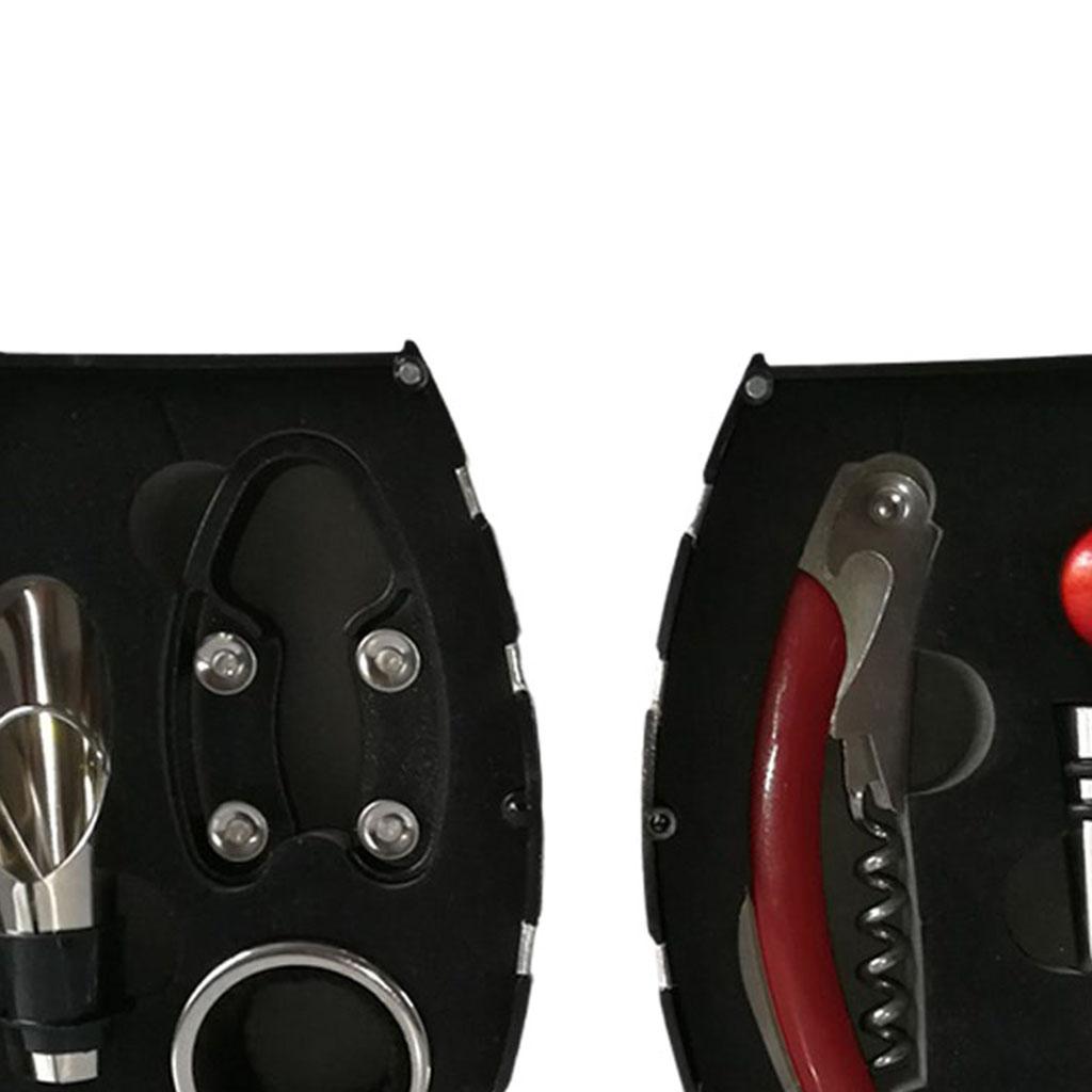 5 Pieces Wine Opener Set Bottle Opener for Home Plastic Red Handle