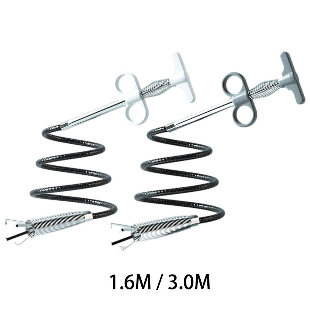 Household Drain Cleaner Drain Pipe Cleaner for Shower Drain Pipeline Sewer White 160cm