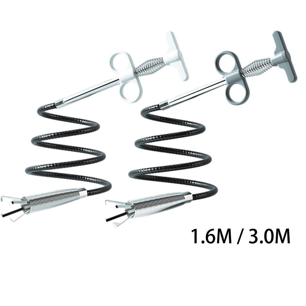 Household Drain Cleaner Drain Pipe Cleaner for Shower Drain Pipeline Sewer White 160cm