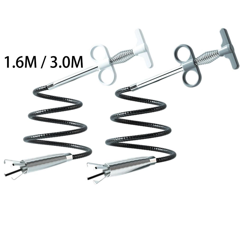 Household Drain Cleaner Drain Pipe Cleaner for Shower Drain Pipeline Sewer White 160cm