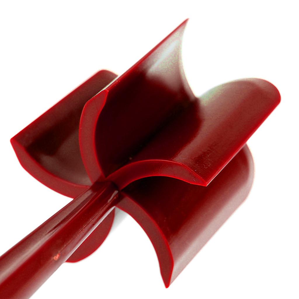 ABS Plastic Meat Chopper Kitchen Utensil 5 Curve Blades for Cooking Baking Red