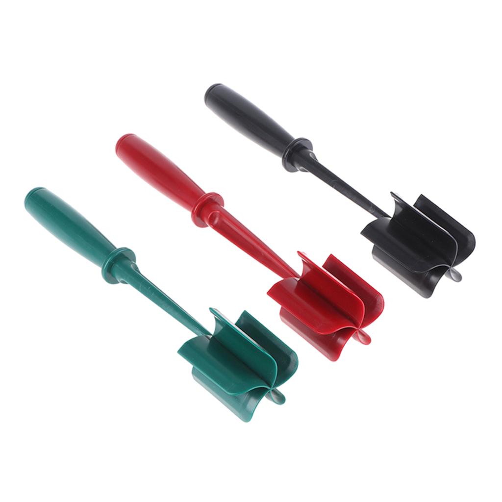ABS Plastic Meat Chopper Kitchen Utensil 5 Curve Blades for Cooking Baking Red