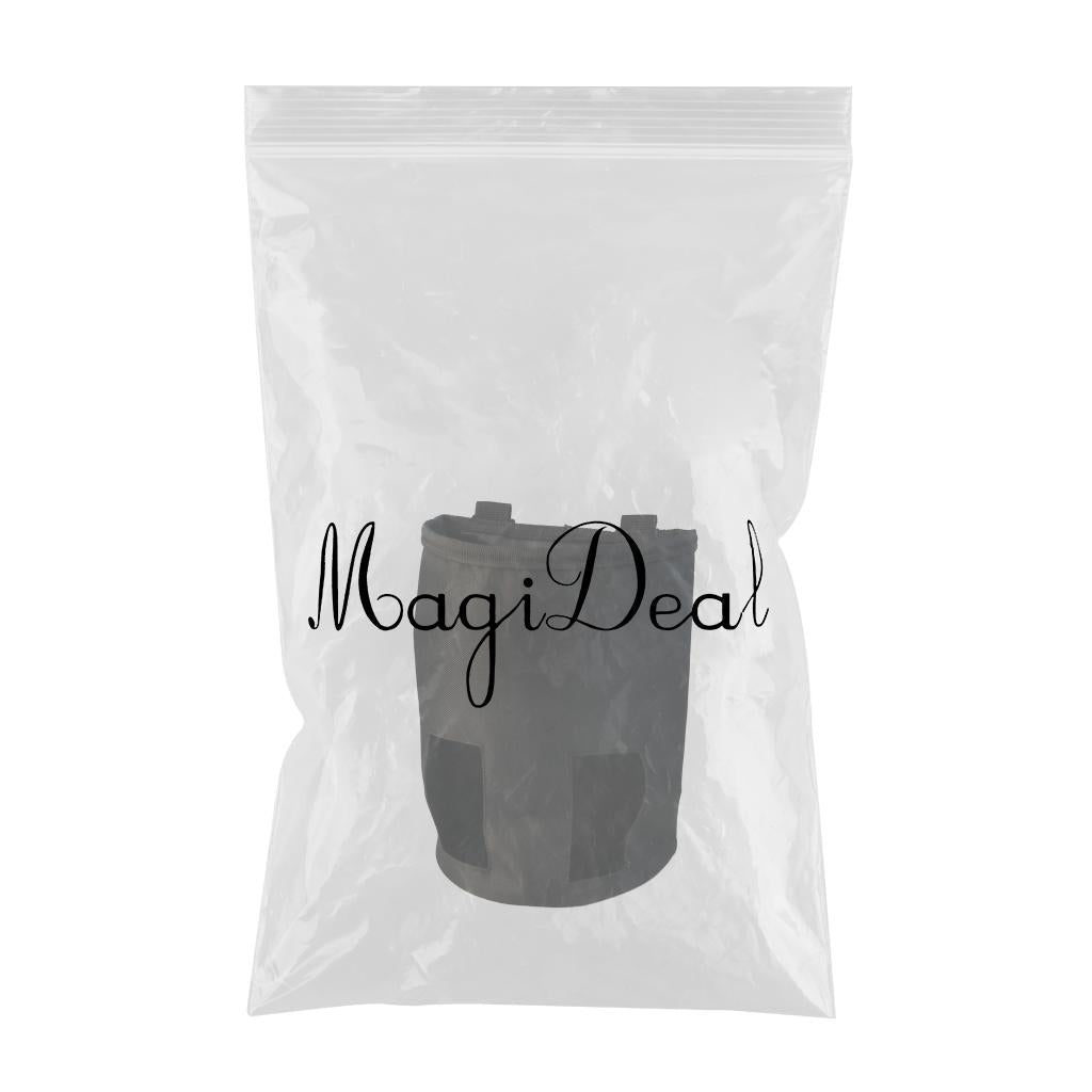 Rabbit Hay Feeder Bag Hay Bag Hanging Pouch Feeder 2 Holes for Guinea Pig black