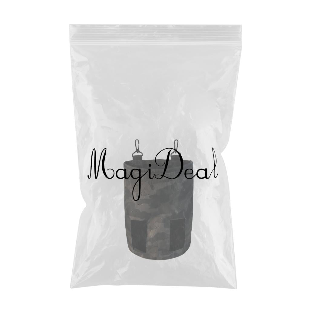 Rabbit Hay Feeder Bag Hay Bag Hanging Pouch Feeder 2 Holes for Guinea Pig black camouflage