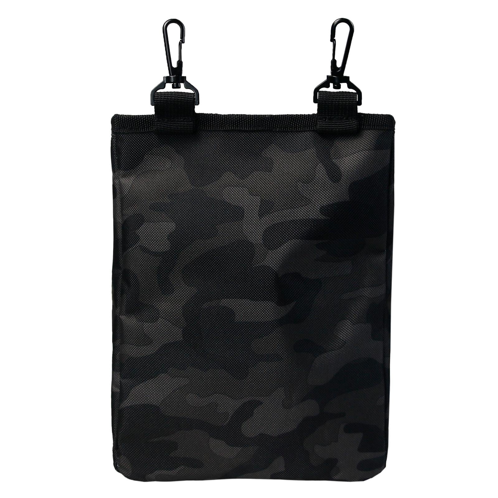 Rabbit Hay Feeder Bag Hay Bag Hanging Pouch Feeder 2 Holes for Guinea Pig black camouflage