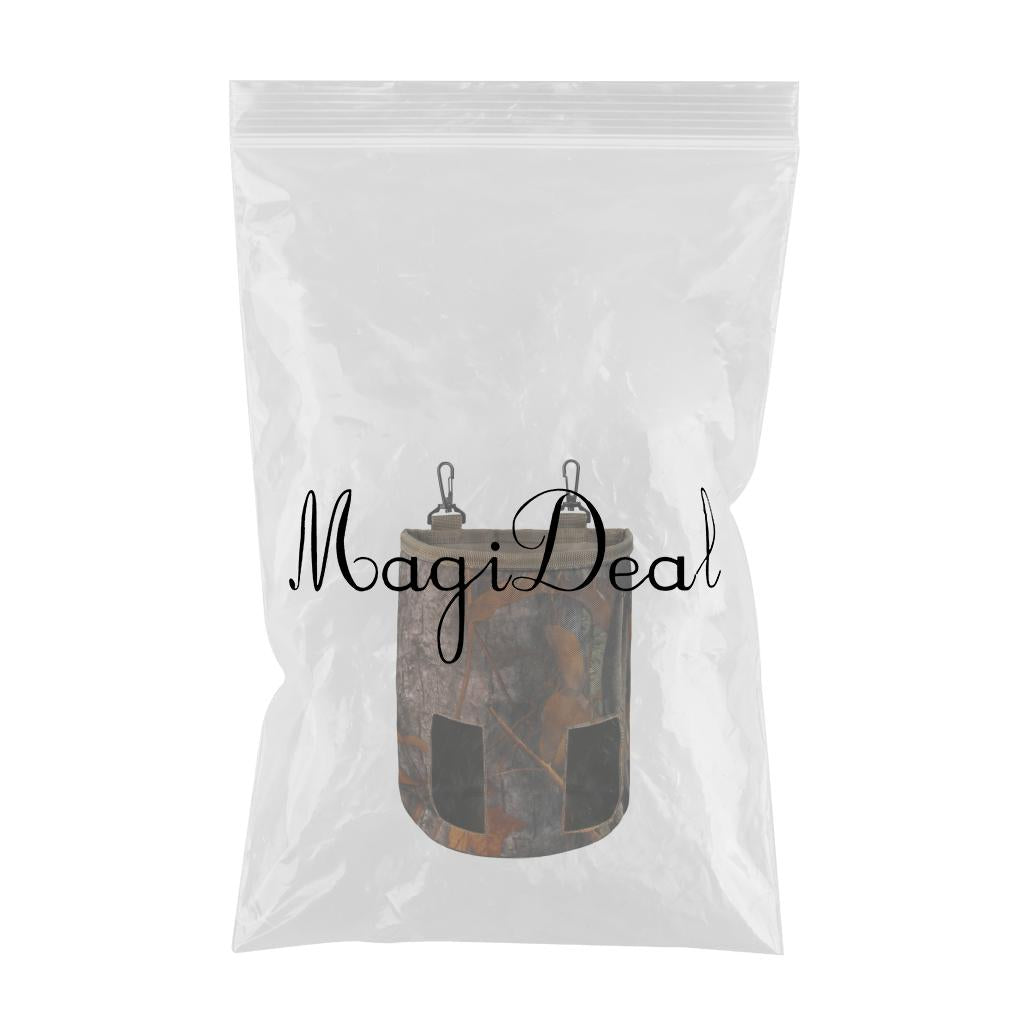 Rabbit Hay Feeder Bag Hay Bag Hanging Pouch Feeder 2 Holes for Guinea Pig leaf camouflage