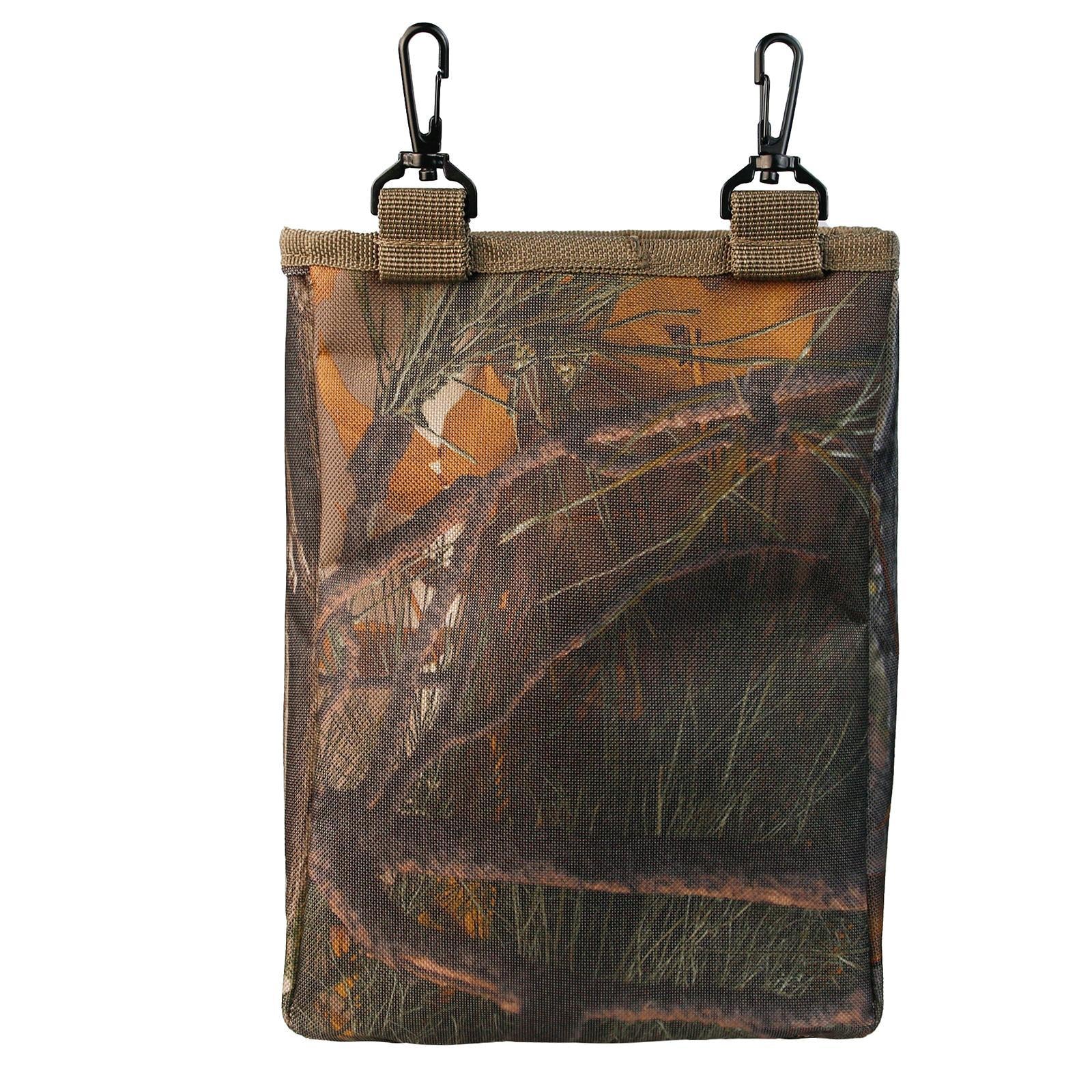 Rabbit Hay Feeder Bag Hay Bag Hanging Pouch Feeder 2 Holes for Guinea Pig leaf camouflage