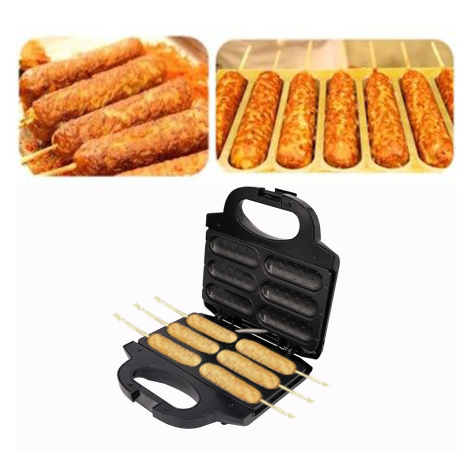 Mini Corn Dog Maker Homemade Hot Dogs Household 6 Grids for Baking Cooking