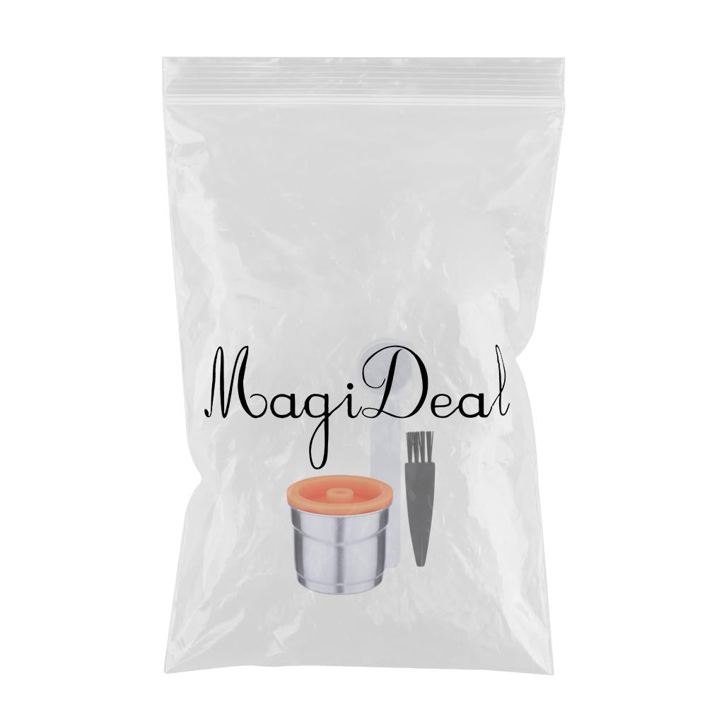 Capsule Filter Cup with Spoon and Brush Replacement Coffee Maker Tool
