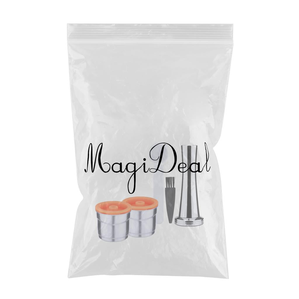Reusable Coffee Pod Filter with Spoon and Brush for Illy Coffee Machine Package B