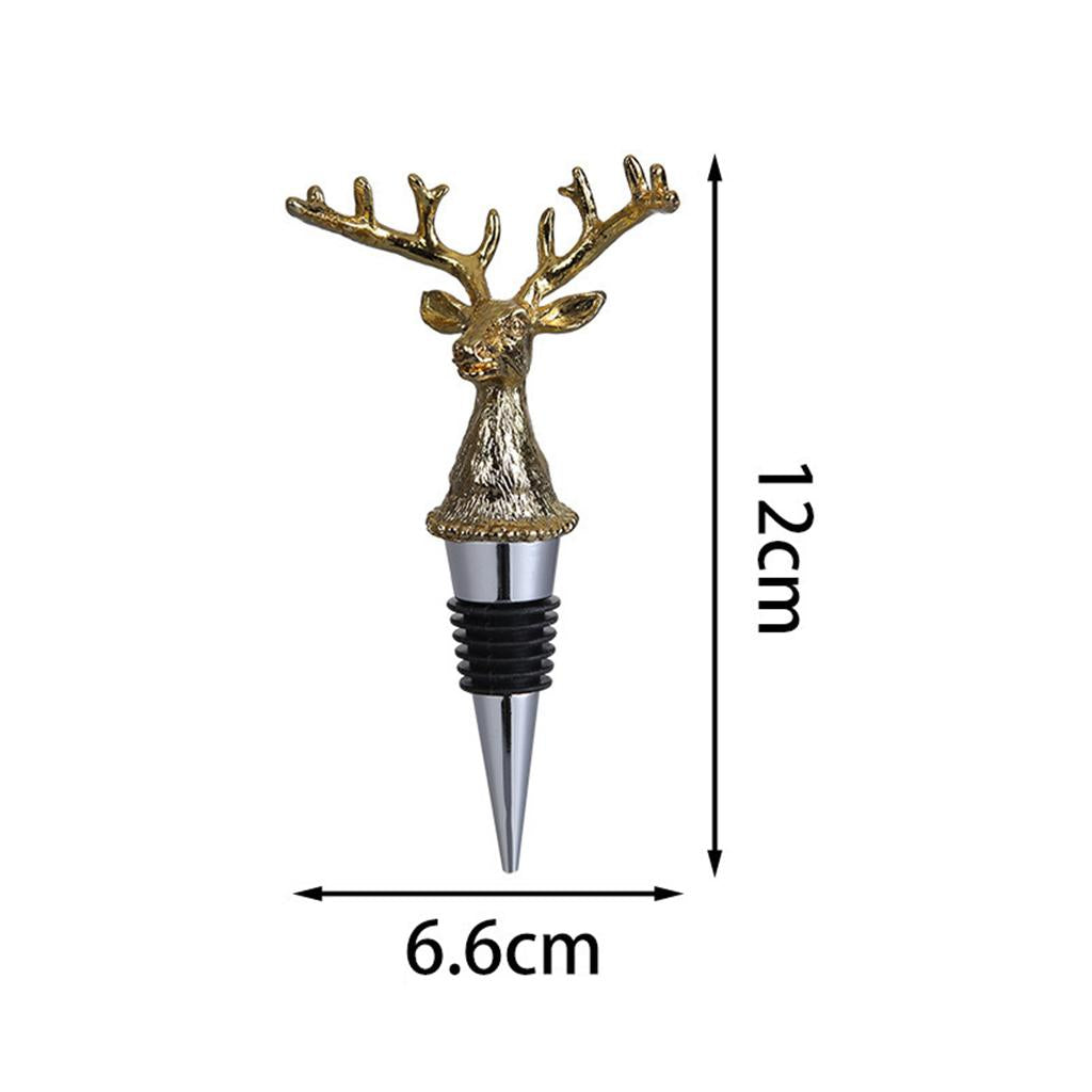 Animal Wine Bottle Stopper Decor for Bar Beverage Bottle Champagne Bottle Deer Stopper Gold