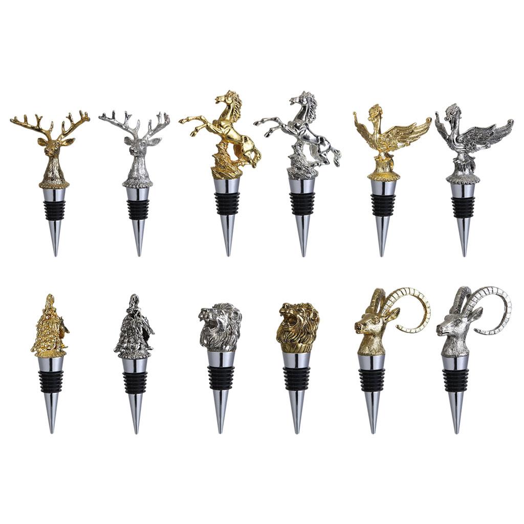 Animal Wine Bottle Stopper Decor for Bar Beverage Bottle Champagne Bottle Deer Stopper Gold