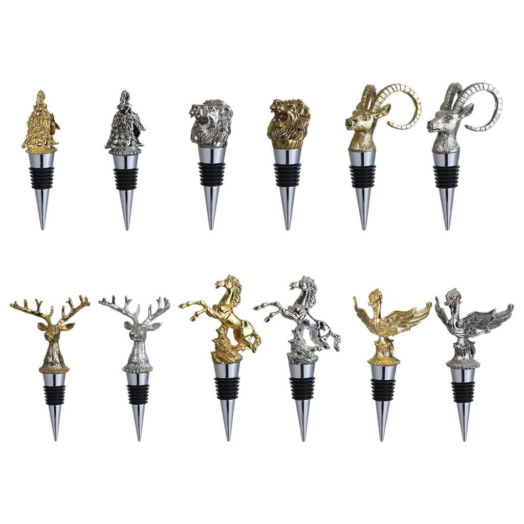 Animal Wine Bottle Stopper Decor for Bar Beverage Bottle Champagne Bottle Deer Stopper Gold