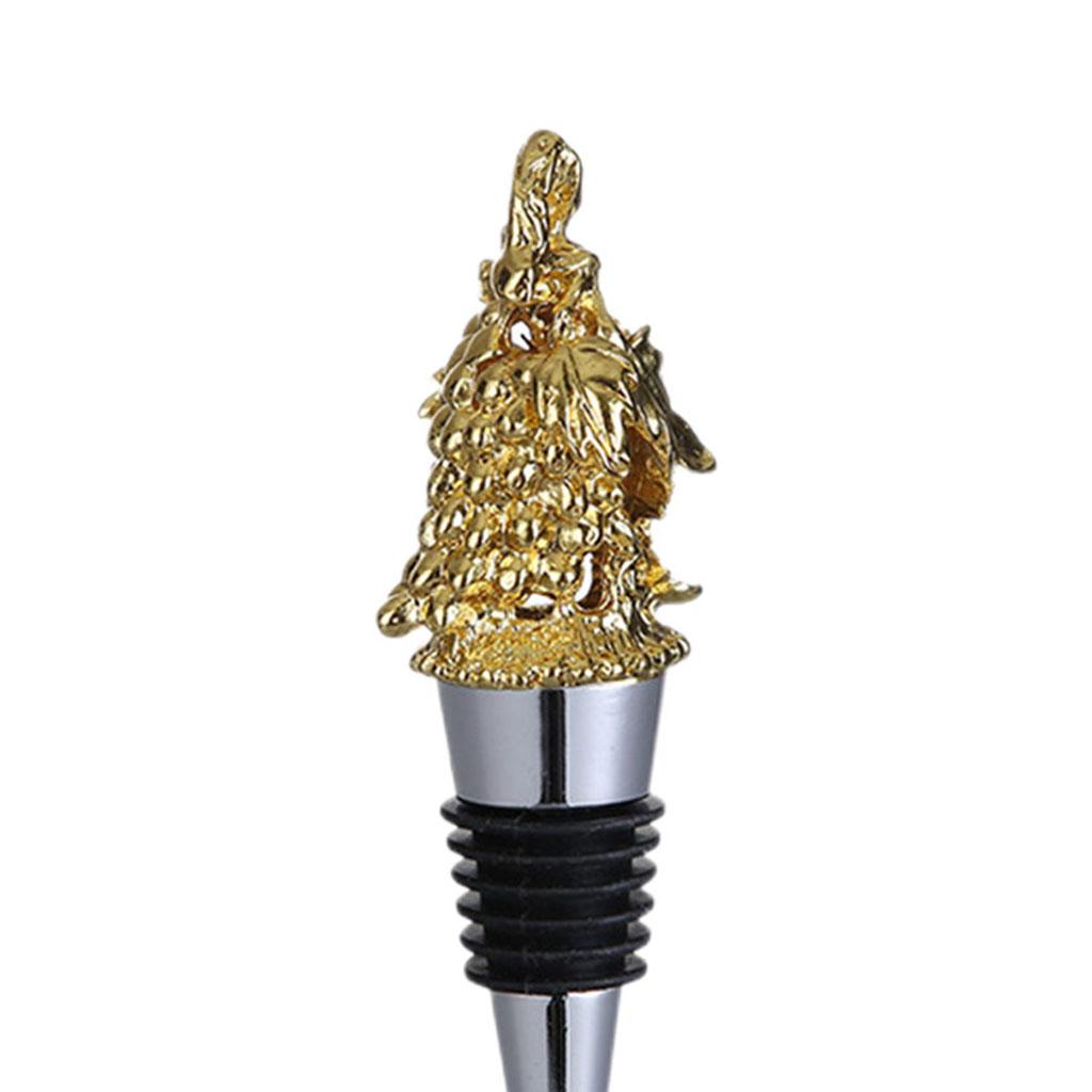Animal Wine Bottle Stopper Decor for Bar Beverage Bottle Champagne Bottle Grape Stopper Gold