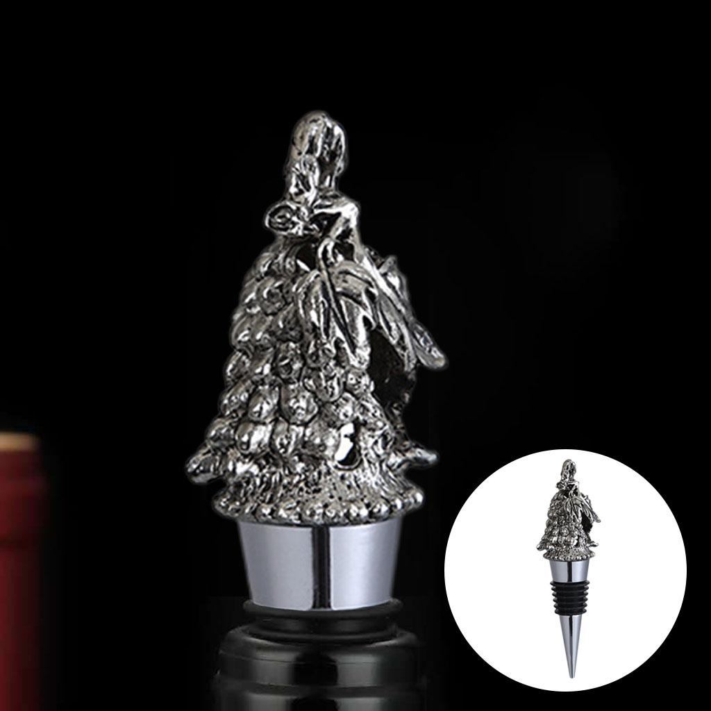 Animal Wine Bottle Stopper Decor for Bar Beverage Bottle Champagne Bottle Grape Stopper Silver