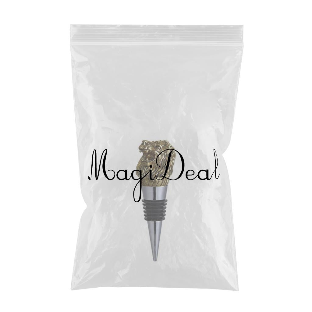 Animal Wine Bottle Stopper Decor for Bar Beverage Bottle Champagne Bottle Lion Stopper Gold