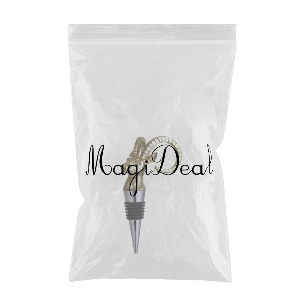 Animal Wine Bottle Stopper Decor for Bar Beverage Bottle Champagne Bottle Gazelle Stopper Gold