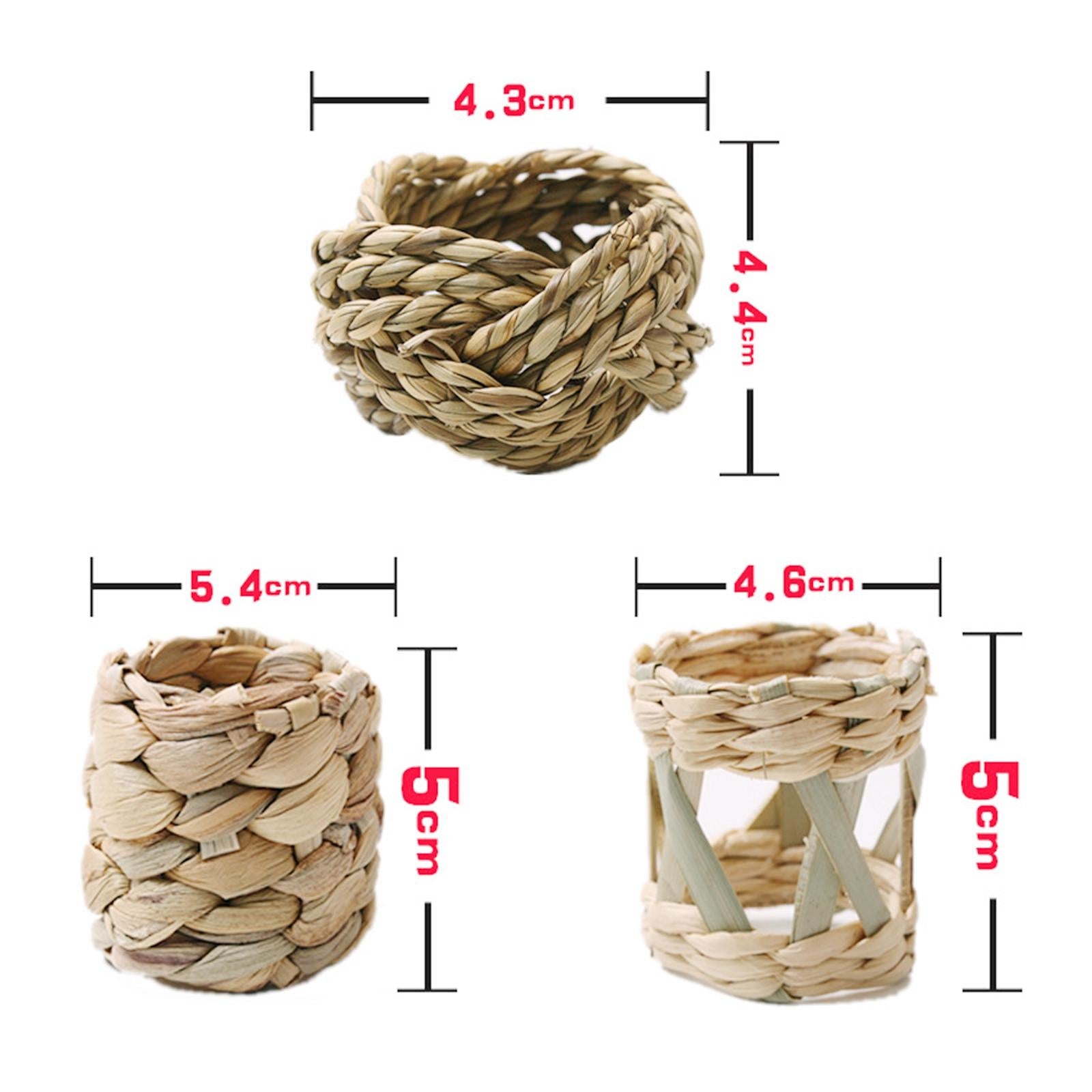 6x Handmade Napkin Rings Napkin Holder for Gathering Kitchen Dinner Table 4.3x4.4cm