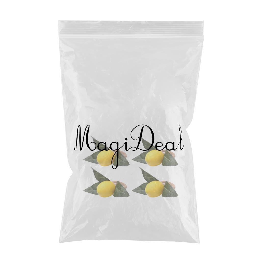 4x Napkin Buckle Supplies Yellow Napkin Rings Lemon for Party Wedding Home