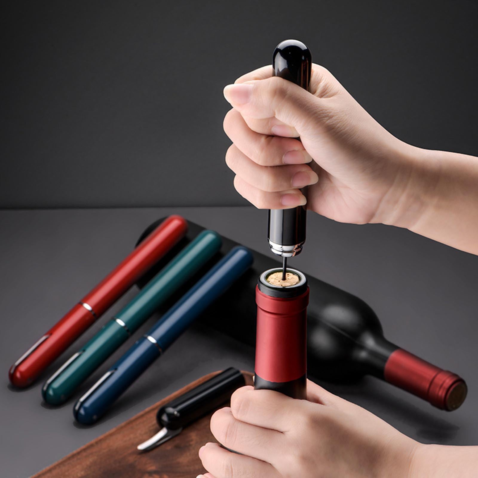 Air Pump Wine Bottle Opener Remover Gifts for Party Restaurant Fathers Green