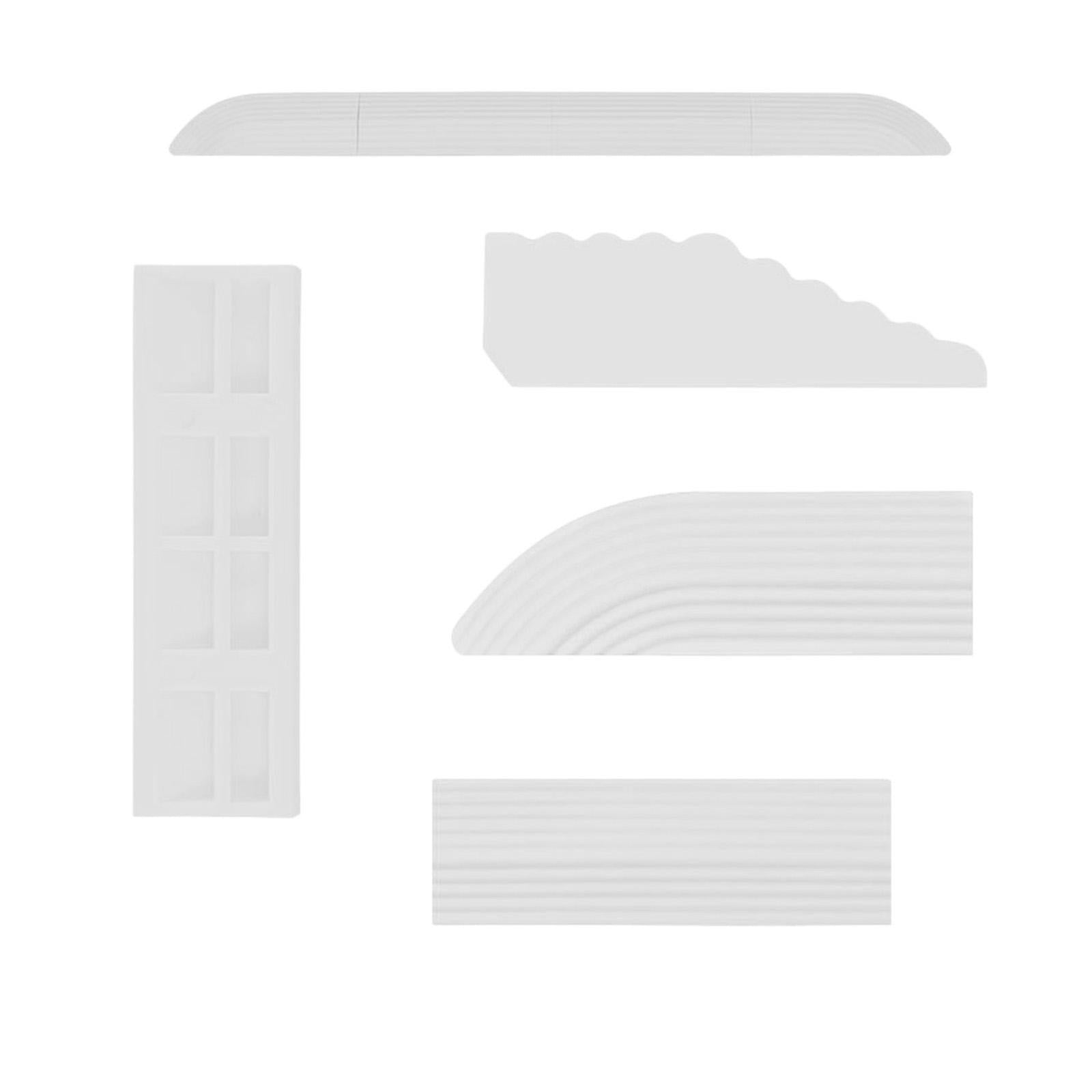 Set of 5 Household Threshold Bars Step Ramp for Robot Vacuum Cleaner White