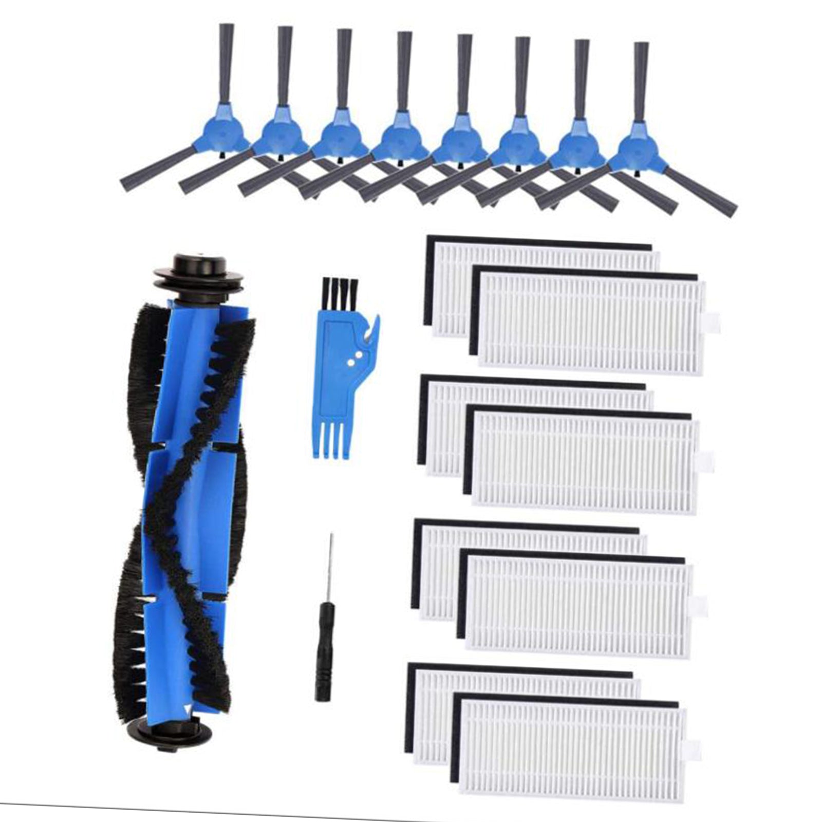 19Pcs Main Brush Flitter Parts Robot Vacuum Cleaner Parts for Robovac 30