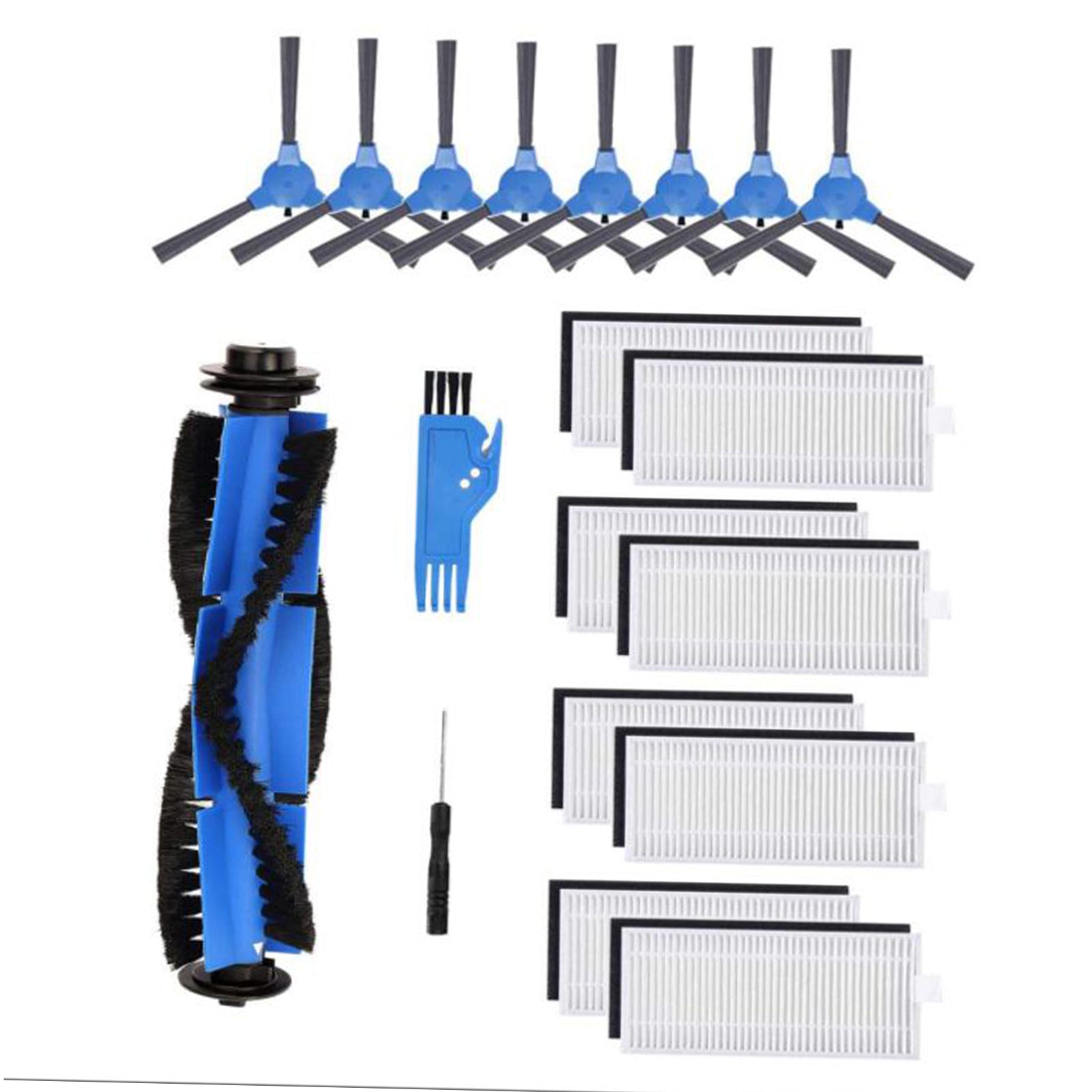 19Pcs Main Brush Flitter Parts Robot Vacuum Cleaner Parts for Robovac 30