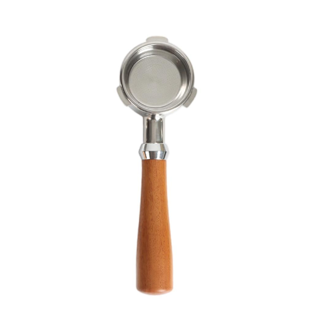 Bottomless Naked Portafilter Coffee Espresso Handle for Coffee Machine Wooden Handle B