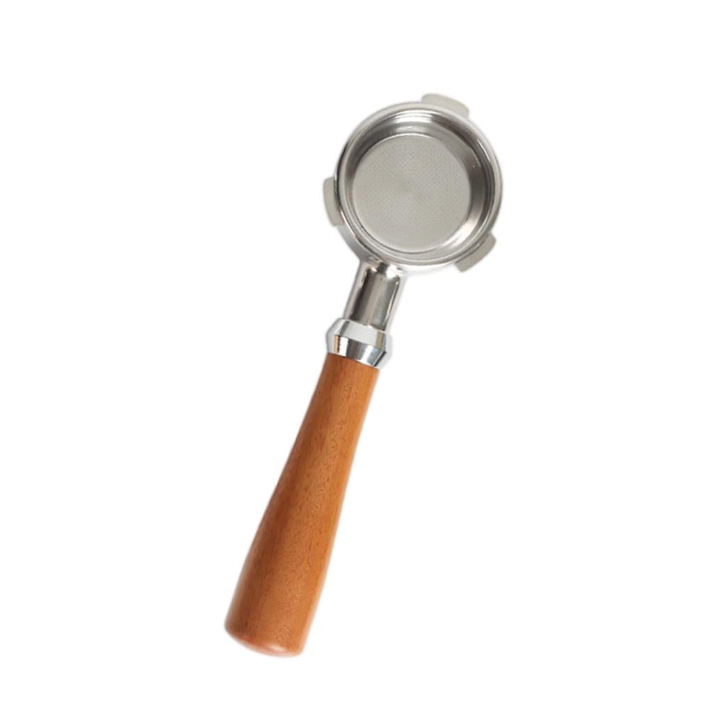 Bottomless Naked Portafilter Coffee Espresso Handle for Coffee Machine Wooden Handle B